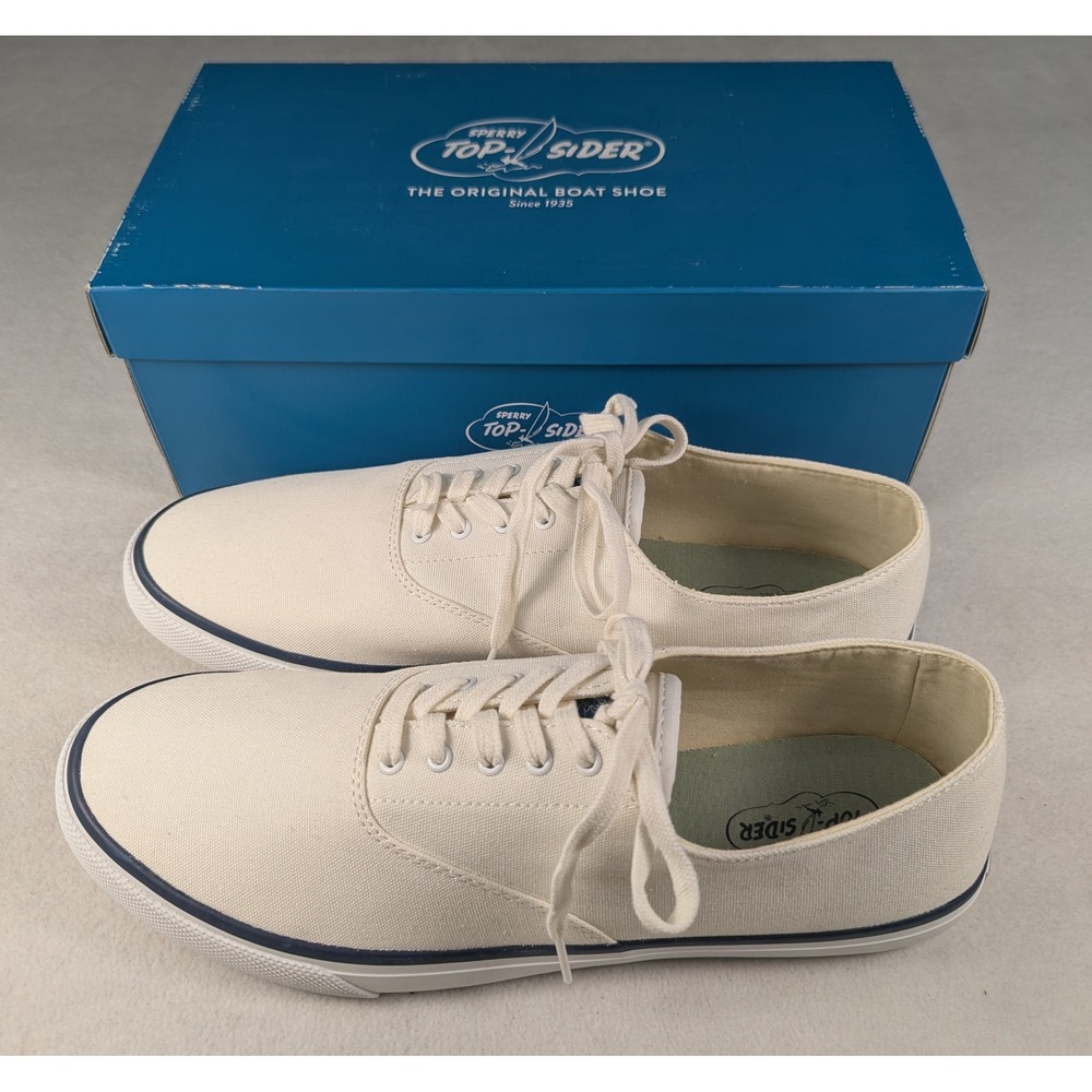 NEW Sperry Top-Sider Classic CVO MM Mens White Canvas Sneakers 109155 Size 14
